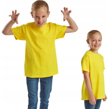 Fruit of the Loom dětské tričko žluté bavlna velikost 164
