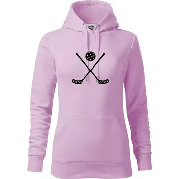 Dámská mikina Florbalové hokejky - Mikina dámská Cape s kapucí - XS ( Orchid )
