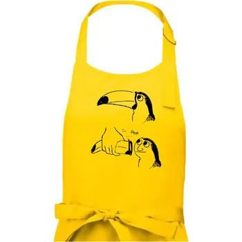 Kuchyňská zástěra Proměna tukana - Pánská zástěra na vaření - Univerzální velikost ( Žlutá )
