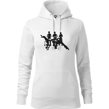 Dámská mikina Capoeira všichni - Mikina dámská Cape s kapucí - 2XL ( Bílá )