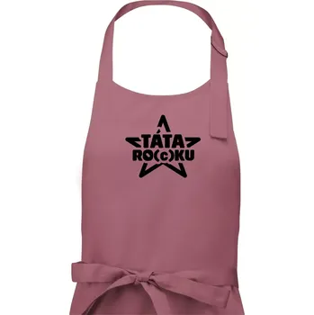 Kuchyňská zástěra Táta roku rocku - Pánská zástěra na vaření - Univerzální velikost ( Starorůžová )