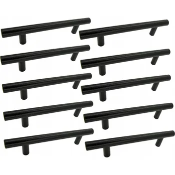Nábytkové kování Nábytková úchytka B&B reling černá matná 15 cm 10 ks 96 mm