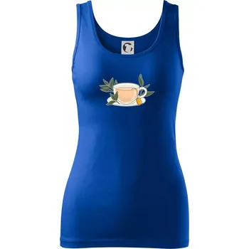 Dámské tričko Šálek čaje - Dámské tílko - 2XL ( Královská modrá )