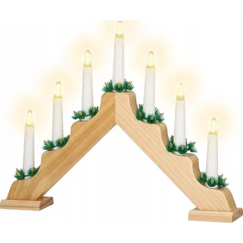 Svícen Dřevěný svícen Springos 30,5 cm