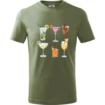 Chlapecké tričko Koktejly - Tričko dětské bavlněné - 158 cm/12 let ( Khaki )