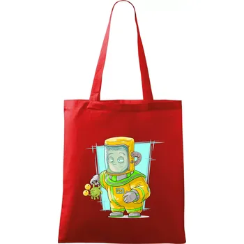 Nákupní taška Vesmírný voják tyrkysový - Taška bavlněná - 42 x 38 cm ( Červená )