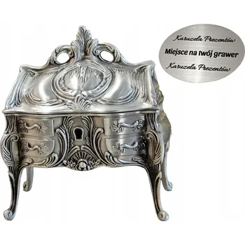 Šperkovnice ŠPERKOVNICE SKŘÍŇKA SEKRETÁŘ BIŽUTERIE CÍNOVÁ SVATBA