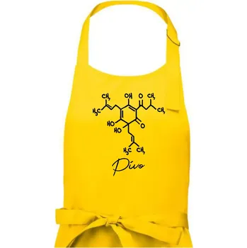 Kuchyňská zástěra Barová chemie - pivo - Dámská zástěra na vaření - Univerzální velikost ( Žlutá )