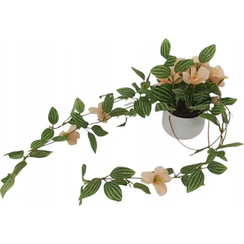 umělá květina UMĚLÝ KVĚT ZÁVĚSNÁ ROSTLINA S KVĚTY BOHO 40 CM