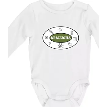 Apalucha logo - Body kojenecké s dlouhým rukávem - Dlouhý r. do 3 měs ( Bílá )