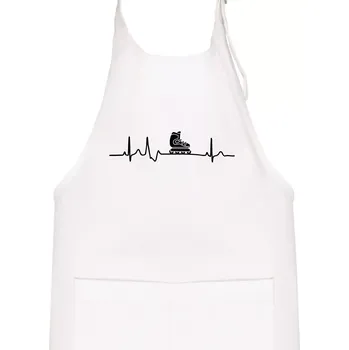 Kuchyňská zástěra EKG inline - Dětská zástěra na vaření - Univerzální velikost ( Bílá )