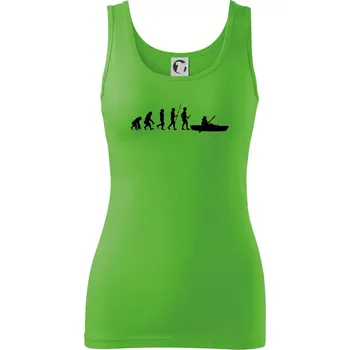 Dámské tričko Evoluce kanoe krátká - Dámské tílko - XL ( Apple Green )