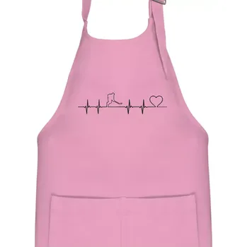 Kuchyňská zástěra Hokejový hráč EKG - Dětská zástěra na vaření - Univerzální velikost ( Růžová )