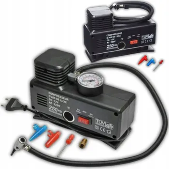 Kompresor KOMPRESOR SAMOCHODOWY POMPKA AUTO KOMPRESOR 12V 230V 18 BAR / 250 PSI