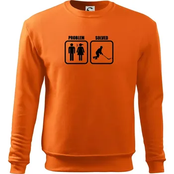 Pánská mikina Problém hokejista - Mikina Essential pánská - M ( Oranžová )