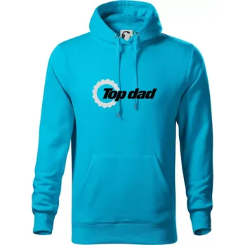 Pánská mikina Top Dad - Mikina pánská Cape s kapucí - XL ( Světlý tyrkys )