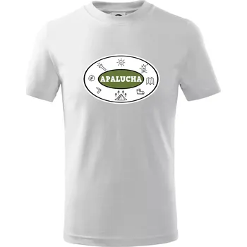 Chlapecké tričko Apalucha logo - Tričko dětské bavlněné - 98 cm / 2 roky ( Bílá )