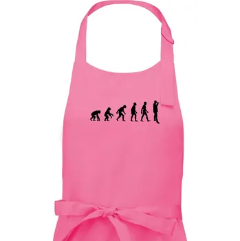 Kuchyňská zástěra Evoluce vína muž - Dámská zástěra na vaření - Univerzální velikost ( Růžová )