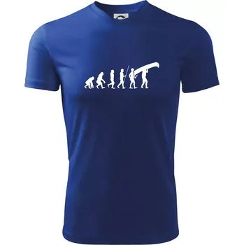 Pánské tričko Evoluce kanoe nad hlavou - Pánské triko Fantasy sportovní (dresovina) - 2XL ( Královská modrá )