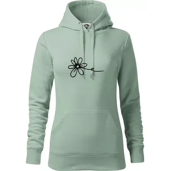 Dámská mikina Kopretina - Mikina dámská Cape s kapucí - M ( Sage )