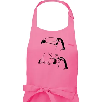 Kuchyňská zástěra Proměna tukana - Dámská zástěra na vaření - Univerzální velikost ( Růžová )