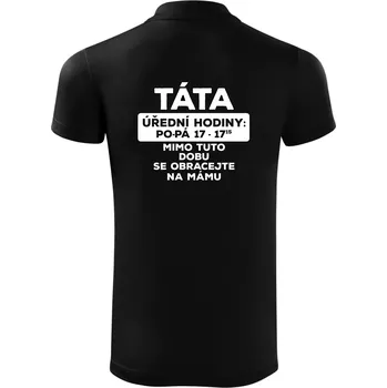 Pánská košile Táta úřední hodiny - Polokošile Victory sportovní (dresovina) - S ( Černá )