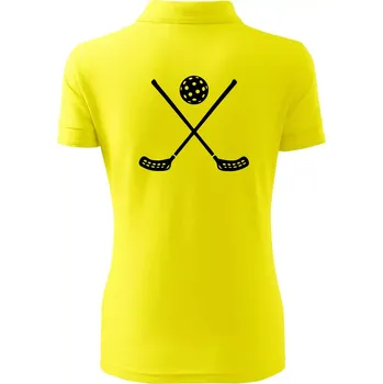 Florbalové hokejky - Polokošile dámská Pique Polo - XS ( Citrónová )