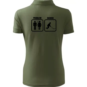 Problém hokejista - Polokošile dámská Pique Polo - L ( Khaki )
