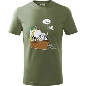 Chlapecké oblečení Pravda s Noemovou archou - Tričko dětské bavlněné - 146 cm/10 let ( Khaki )