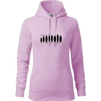 Dámská mikina Typy surfů - Mikina dámská Cape s kapucí - S ( Orchid )