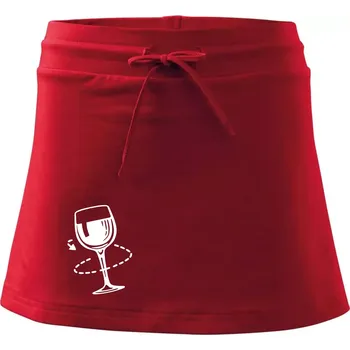 Dámská sukně Víno someliér - Sportovní sukně - two in one - XS ( Červená )