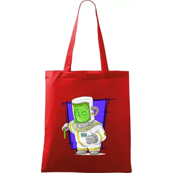 Nákupní taška Vesmírný voják tmavě modrý - Taška bavlněná - 42 x 38 cm ( Červená )