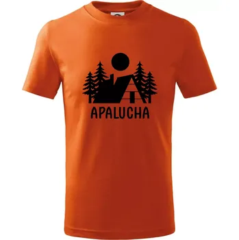 Chlapecké tričko Apalucha chalupa - Tričko dětské bavlněné - 98 cm / 2 roky ( Oranžová )
