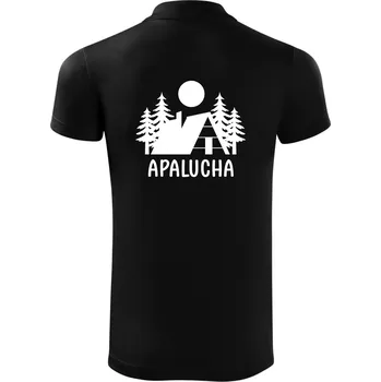 Pánská košile Apalucha chalupa - Polokošile Victory sportovní (dresovina) - M ( Černá )