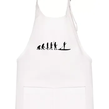 Kuchyňská zástěra Evoluce paddleboard žena - Dětská zástěra na vaření - Univerzální velikost ( Bílá )
