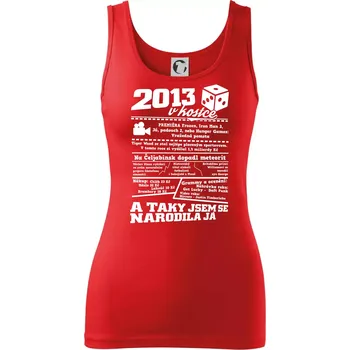 Dámské oblečení 2013 v kostce - Dámské tílko - XS ( Červená )