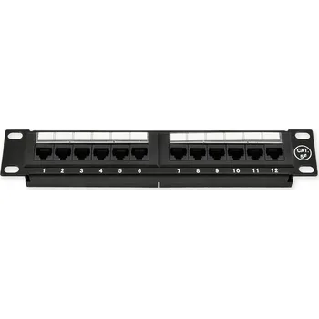 Serverovna PP-110 12P/C5E - 10" patch panel 1U, 12 portů C5E