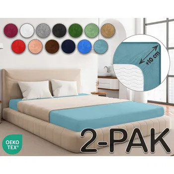 Prostěradlo Sesto Senso přiléhavé prostěradlo s gumičkou FROTTE Modré 140x200 cm