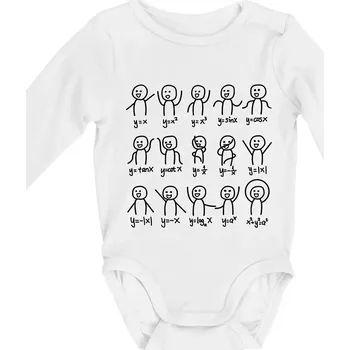 Kojenecký body Algebra dance - Body kojenecké s dlouhým rukávem - Dlouhý r. do 3 měs ( Bílá )