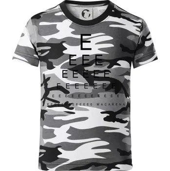 Chlapecké tričko EEE macarena - Dětské maskáčové triko - 146 cm/10 let ( Šedý maskáč )