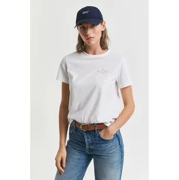 TRIČKO GANT REG TONAL SHIELD SS T-SHIRT WHITE