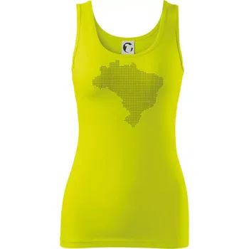 Mapa Brazílie body - Dámské tílko - L ( Limetková )
