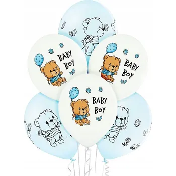 Balónek Latexové balónky Belbal 30 cm modro-bílé 6 kusů