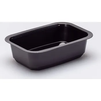 Jednorázové nádobí Vanička zatavovací černá, na polévku- 160x110x47mm,1D, PP- 700ks Koupit: 1 balení