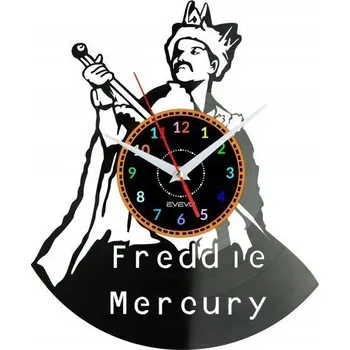 Hodiny FREDDIE MERCURY NÁSTĚNNÉ HODINY DEKORATIVNÍ MODERNÍ VINYLOVÁ DESKA