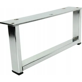 Stolová podnož Nábytková noha Rámeček stříbrná patka výška 9 cm, délka 20 cm pro rohovou sedací soupravu Anton