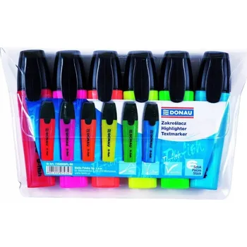 Zvýrazňovač ZVÝRAZŇOVAČ DONAU D-TEXT 6 KUSŮ MIX BAREV