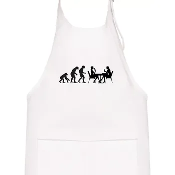 Kuchyňská zástěra Evoluce vína ženy - Dětská zástěra na vaření - Univerzální velikost ( Bílá )