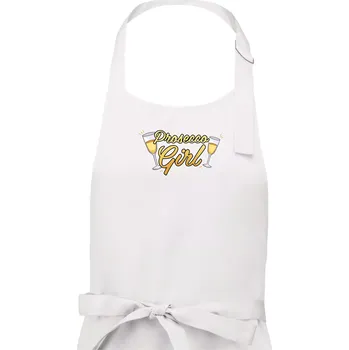 Kuchyňská zástěra Prosecco Girl - Dámská zástěra na vaření - Univerzální velikost ( Bílá )