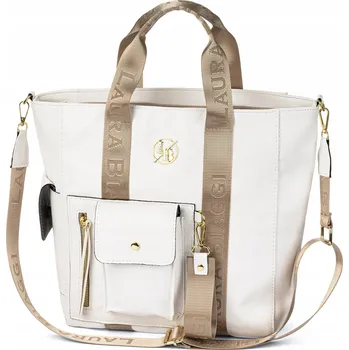 Kabelka Laura Biaggi shopper kabelka z eko kůže bílá